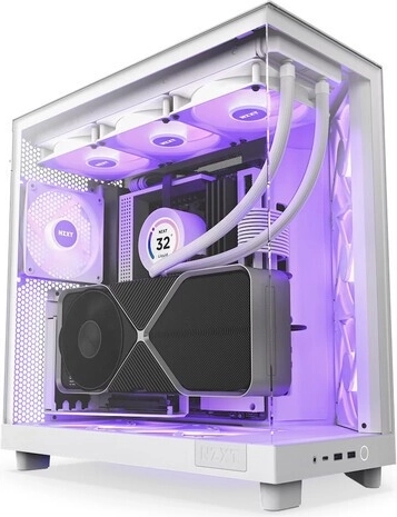 počítačová skriňa NZXT H6 Flow RGB, biela