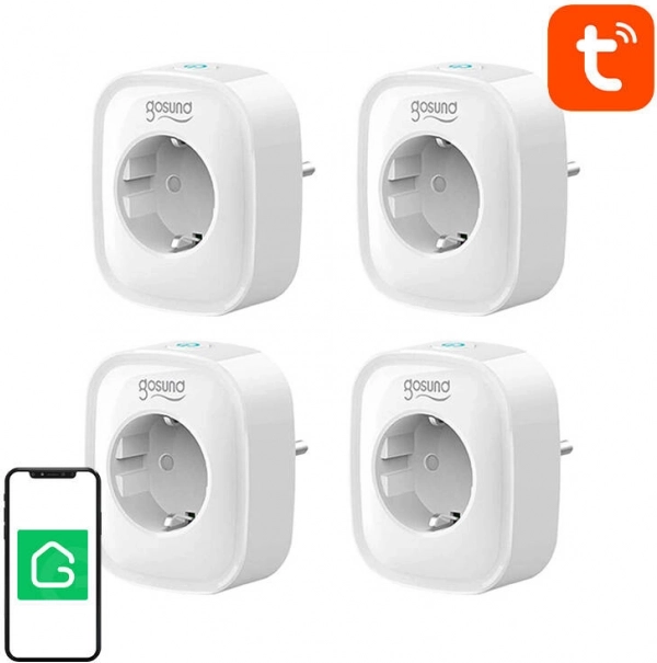 Inteligentná Wi‑Fi zásuvka GOSUND SP1, 4 ks, Tuya/Smart Life