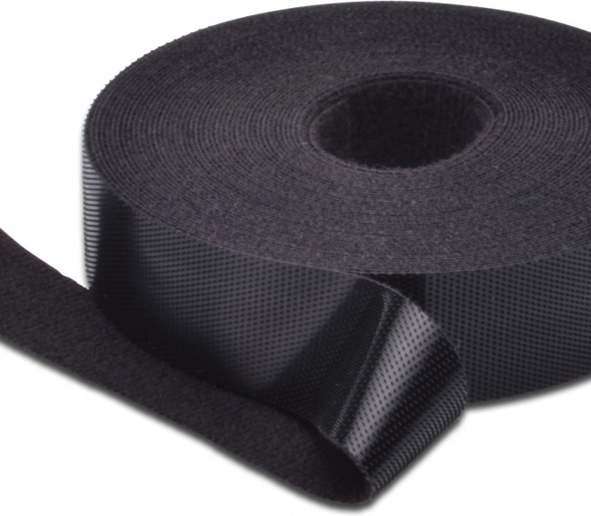 Samolepiaci suchý zips DIGITUS na kabeláž, 20 mm, kotúč 10 m, čierna