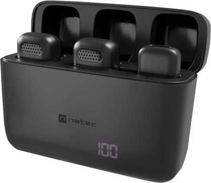 Bezdrôtový klopový mikrofón USB-C Natec Hopper