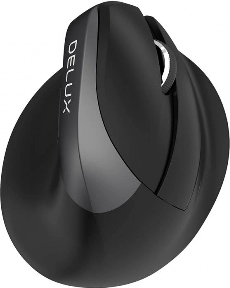 Delux M618 Mini vertikálna bezdrôtová myš – čierna