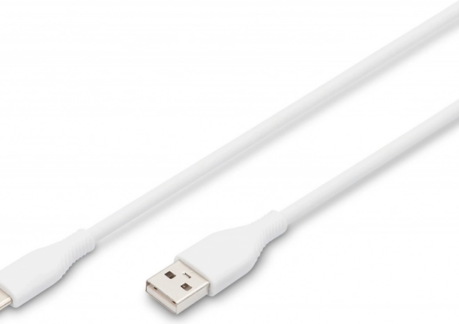 Silikónový kábel USB-A na USB-C 60W 0,5m biely
