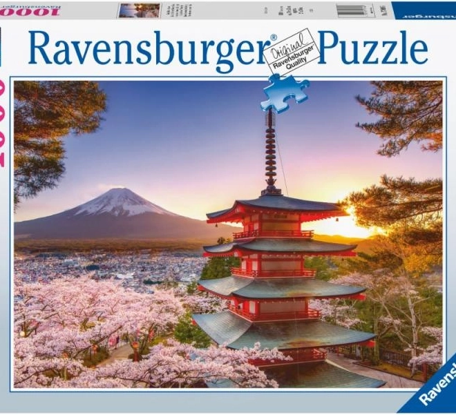 Rozkvitnuté čerešne v Japonsku 1000 dielikov