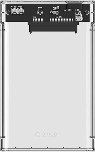 orico 2,5" externý box na disk, transparentný, usb 3.0 5 gb/s