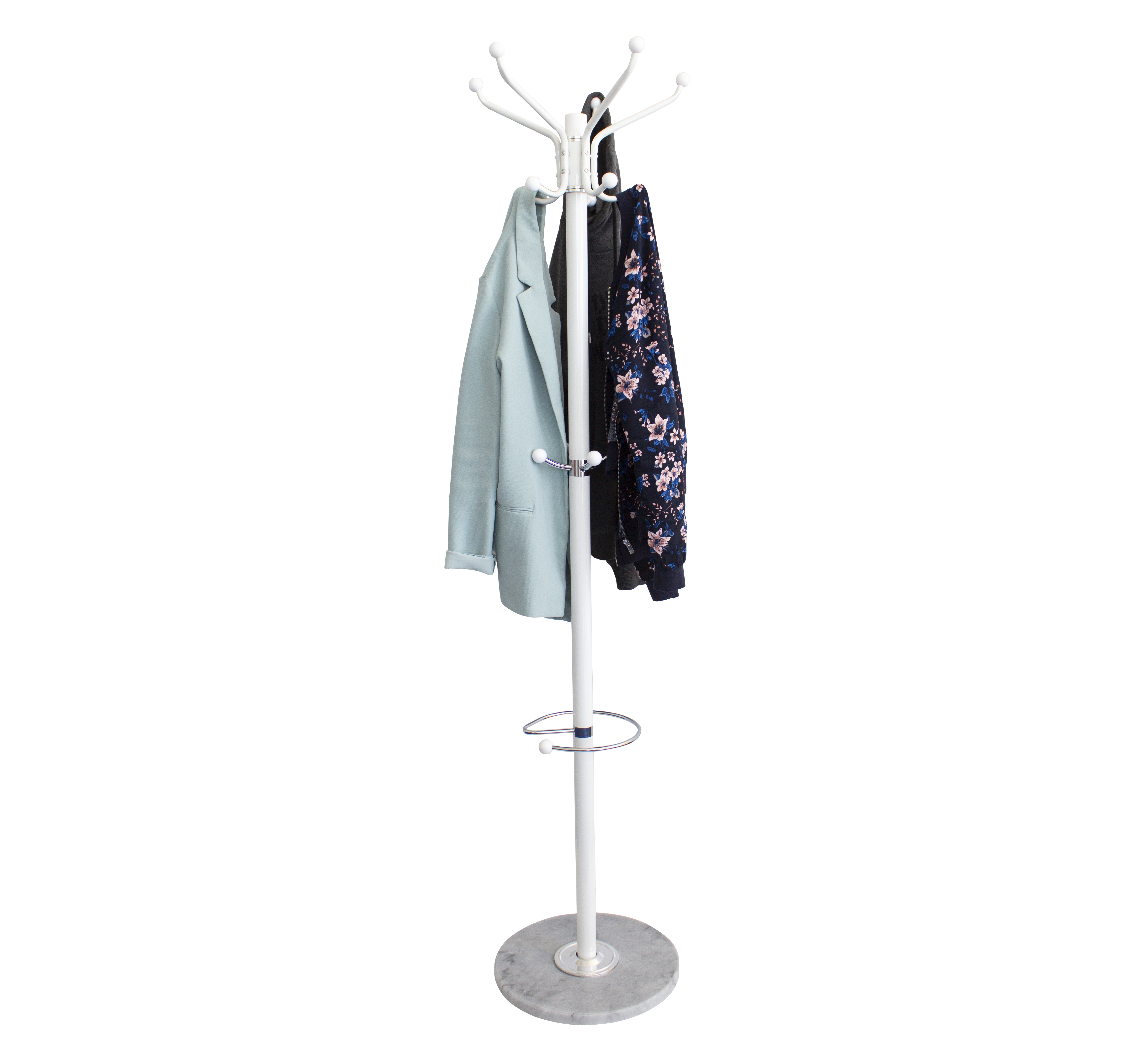 Stojan na oblečenie a dáždniky s mramorovým podstavcom ModernHome