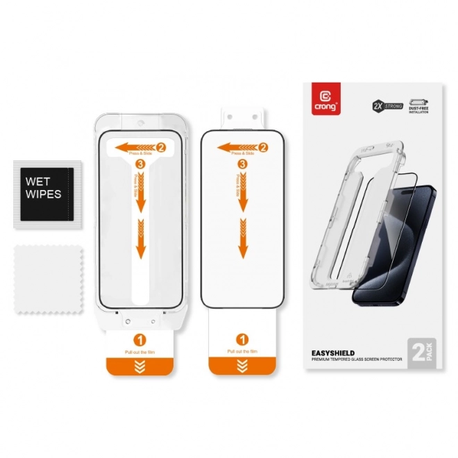 Vysokopevné sklo EasyShield 2-pack pre iPhone 14 a 13