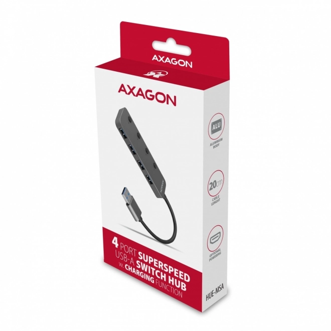 Metalový 4-portový USB 3.2 Gen 1 hub