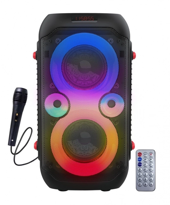 Prenosný reproduktor Esperanza Karaoke s LED podsvietením RGB