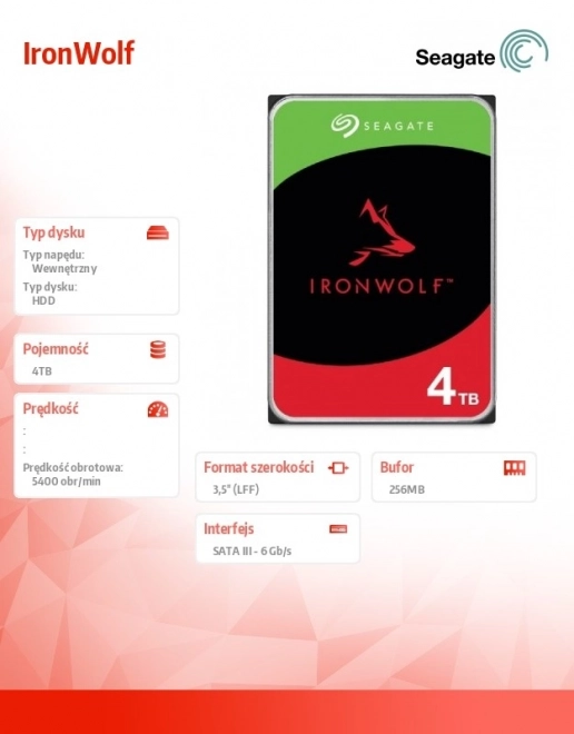 Pevný disk IronWolf 4TB 3,5