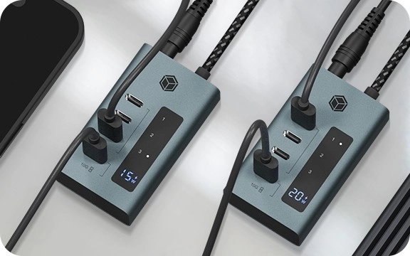Hub s 4 USB-C portami a napájaním 24W