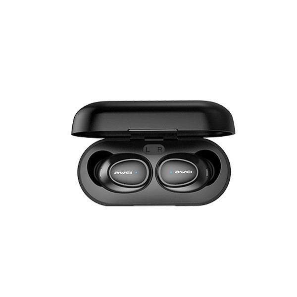 Bluetooth slúchadlá Awei T16 s dokovacou stanicou Čierne