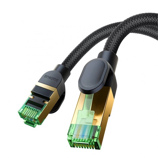 Opletený sieťový kábel Cat.8 Baseus Ethernet RJ45 čierny