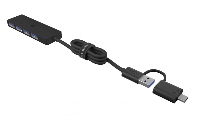 4-portový hub USB 3.2 Gen 1 Typ-C a Typ-A
