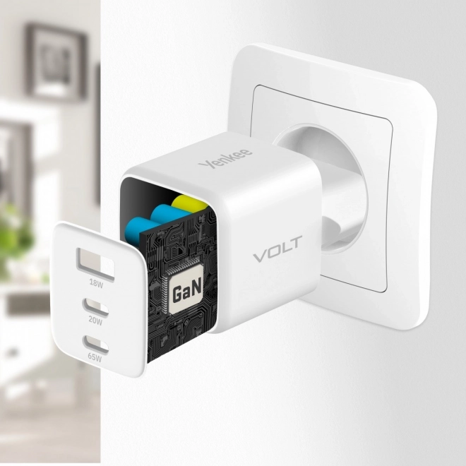 Nabíjačka do siete s 3 USB a 65W Power Delivery