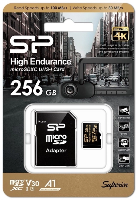 Karta microSDXC High Endurance 256GB UHS-I s adaptérom