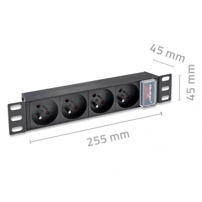 Zásuvková lišta PDU Qoltec pre rack 10 palcov 1U