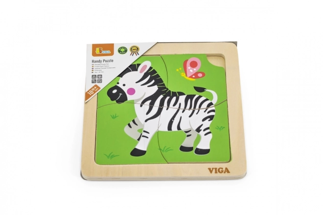 Drevené puzzle zebra