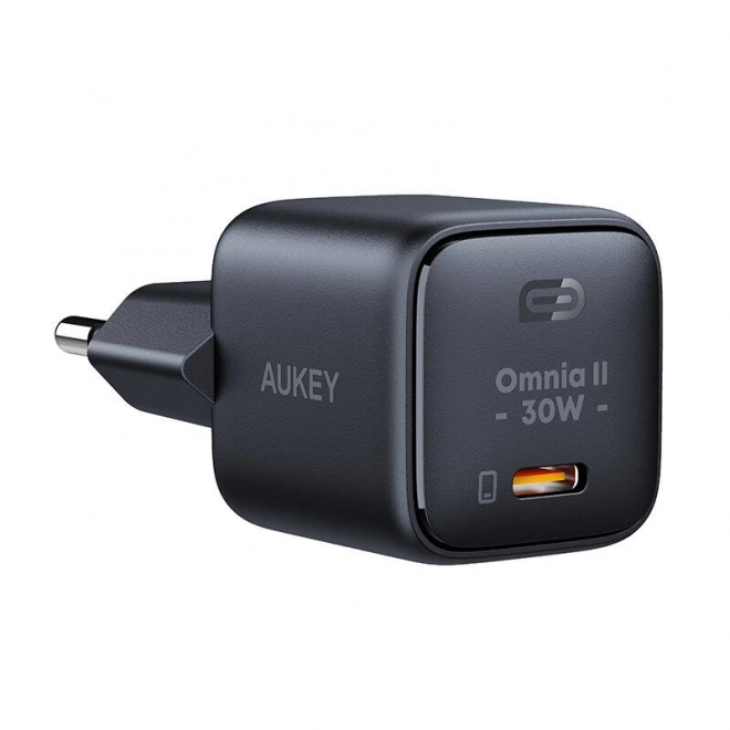 Nástenná nabíjačka Aukey USB-C 30 W čierna
