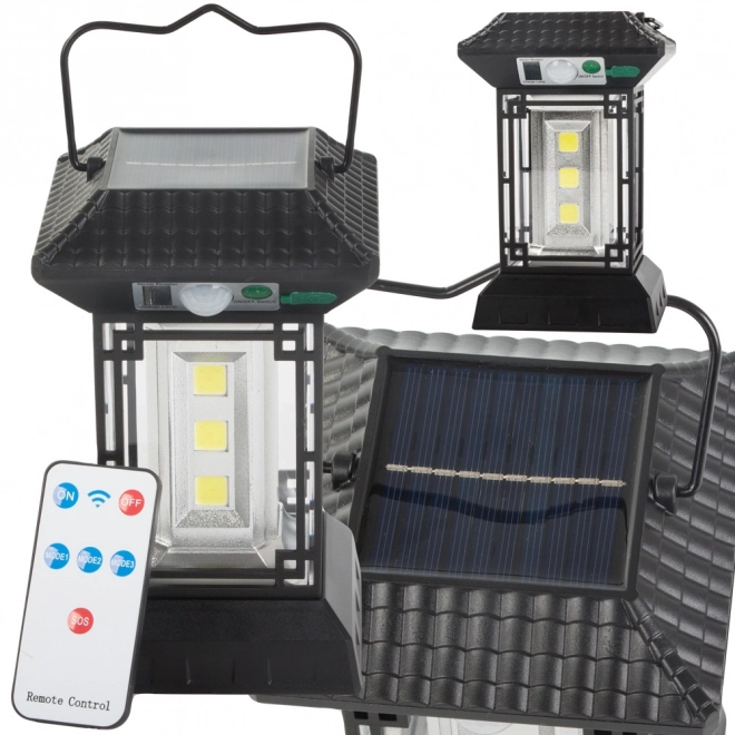 Solárna lampa s pohybovým senzorom a diaľkovým ovládaním