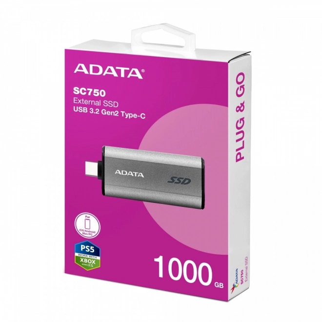 Externý SSD disk SC750 1000 GB USB 3.2