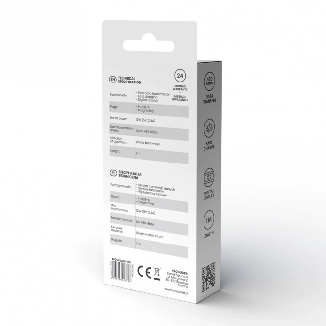 Usb-c kábel s displejom 100W