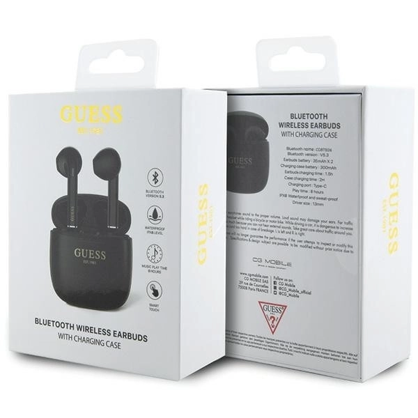 Slúchadlá Guess Bluetooth bezdrôtové TWS čierna