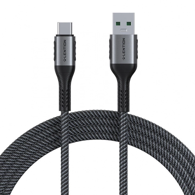 Kábel USB-A na USB-C 6A Čierny Lention