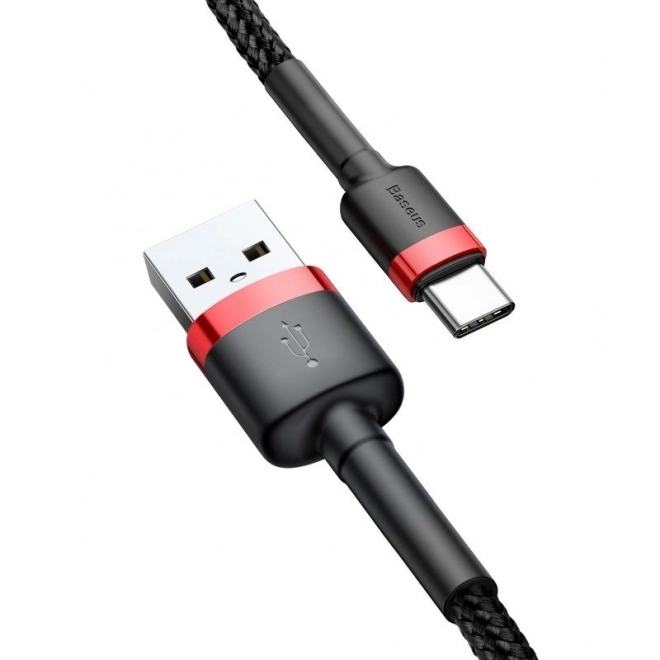 Baseus Cafule USB-C kábel 2A 3m čierno-červený