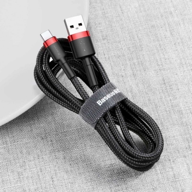 Baseus Cafule USB-C kábel 2A 3m čierno-červený