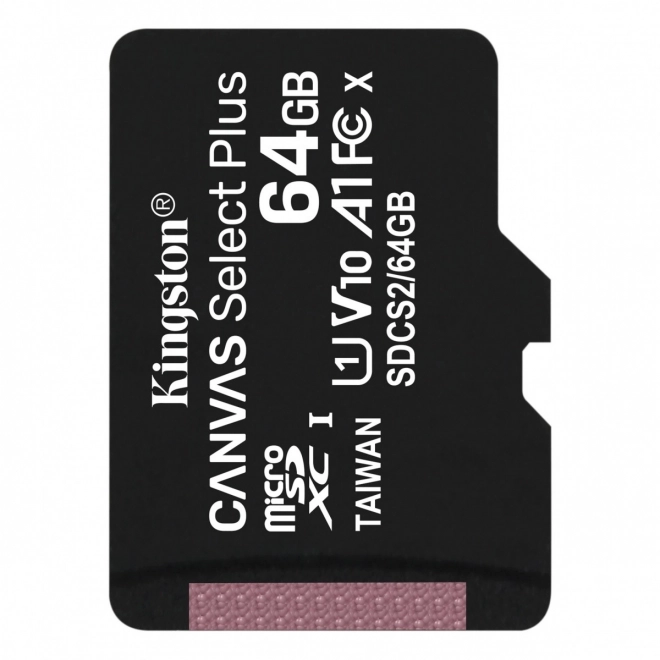 Pamäťová karta Kingston microSD 64GB Canvas Select Plus