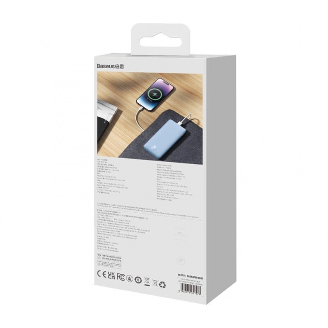 Baseus Airpow powerbank 10000mAh 20W modrá