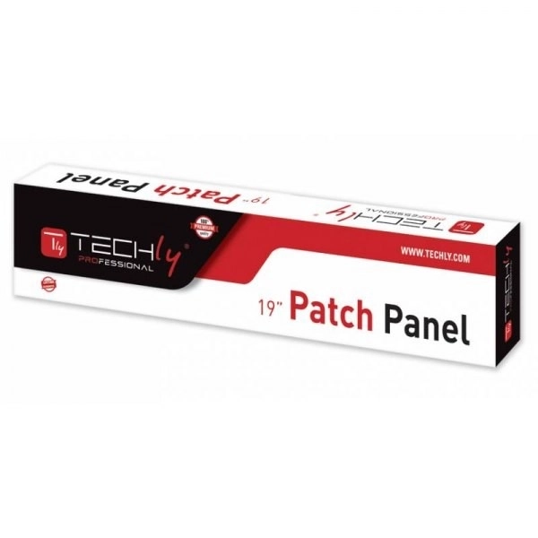 Patch panel 1U Cat.6 čierny