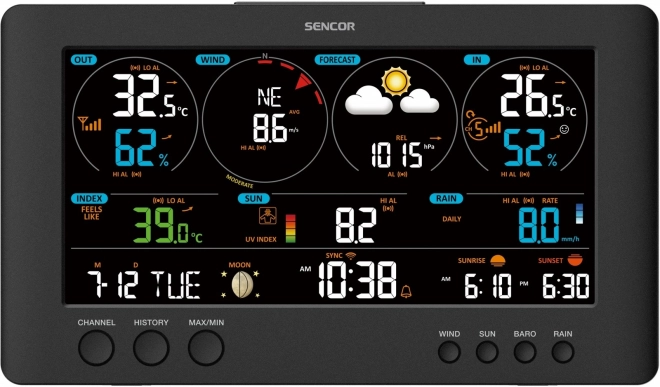 Profesionálna meteostanica WiFi SWS s farebným displejom