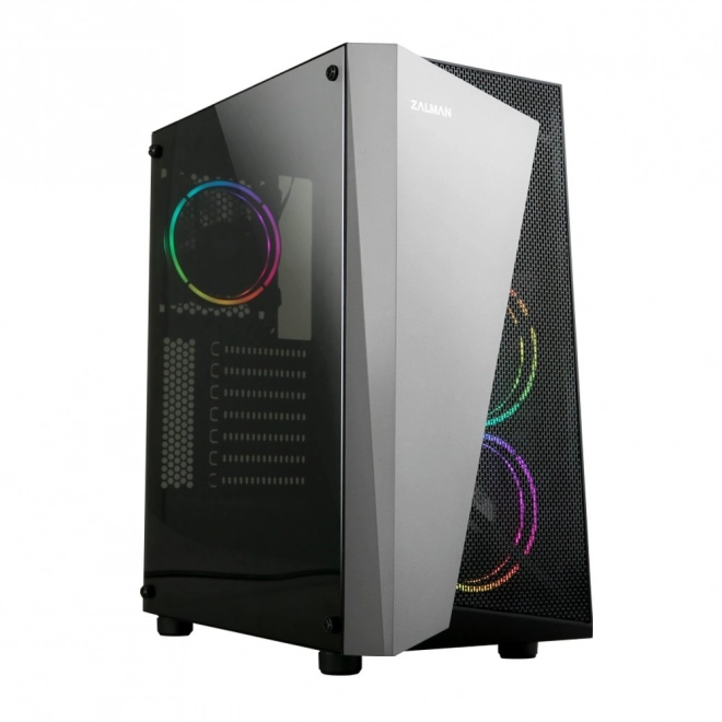 S4 Plus skriňa ATX Mid Tower s RGB ventilátorom