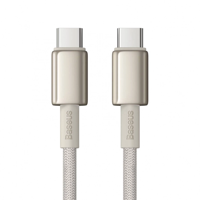 Kábel Baseus Tungsten Gold USB-C na USB-C, 100W, 1m