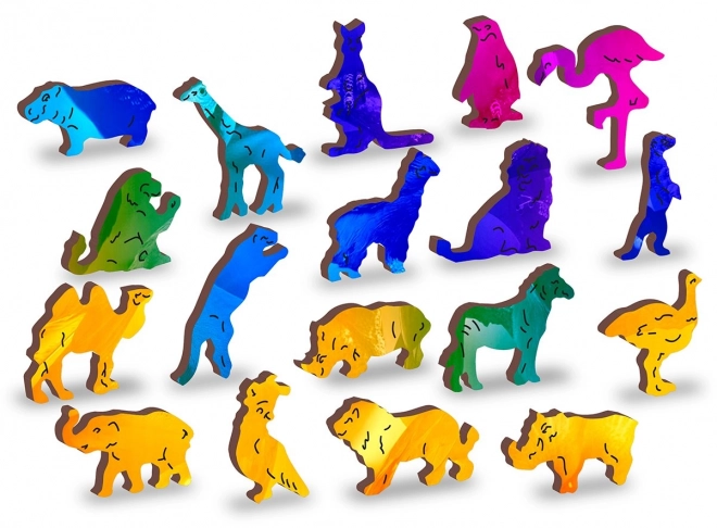 Drevené puzzle Vtáčí raj