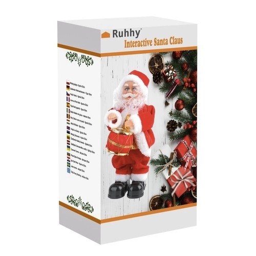 Hrajúca a spievajúca figúrka Santa Clausa 30 cm