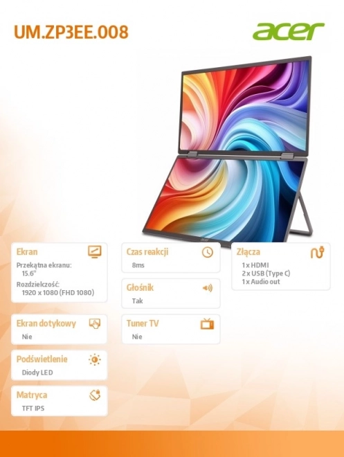 Monitor mobilný 16 palcov DUO