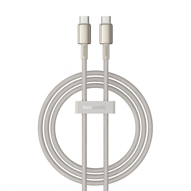 Kábel Baseus Tungsten Gold USB-C na USB-C, 100W, 1m