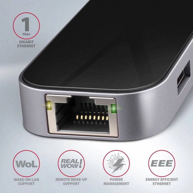 Multifunkčný USB-C hub s HDMI a RJ-45