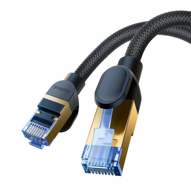 Opletený sieťový kábel Cat.7 Baseus Ethernet RJ45 10Gbps 5m čierny