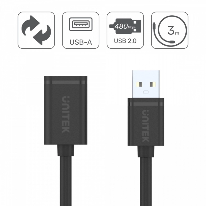 Usb predlžovací kábel 0,5m Unitek