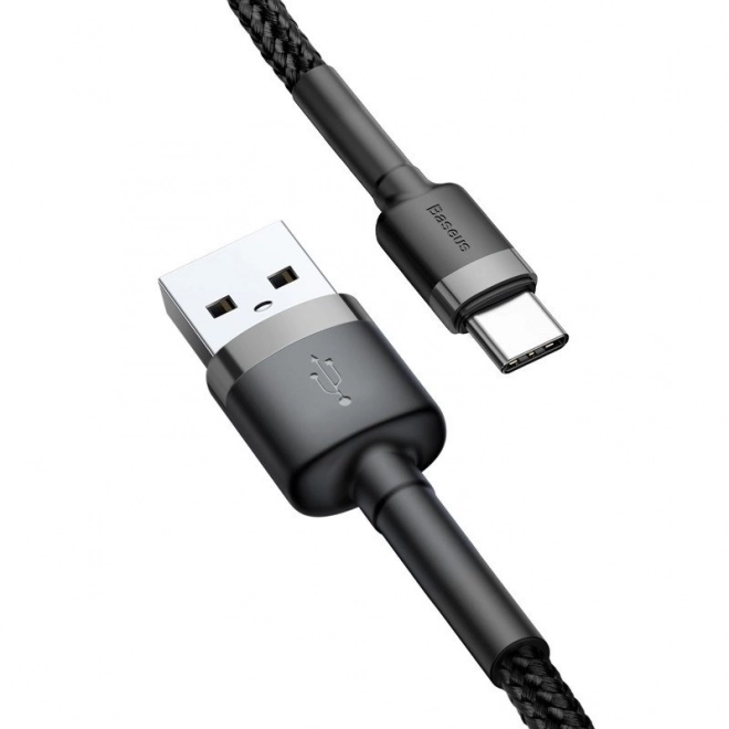 Kábel Baseus Cafule USB-C 3A 0,5 m šedo-čierny