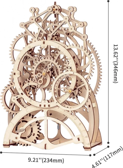 Robotime Rokr 3D drevené puzzle kyvadlové hodiny