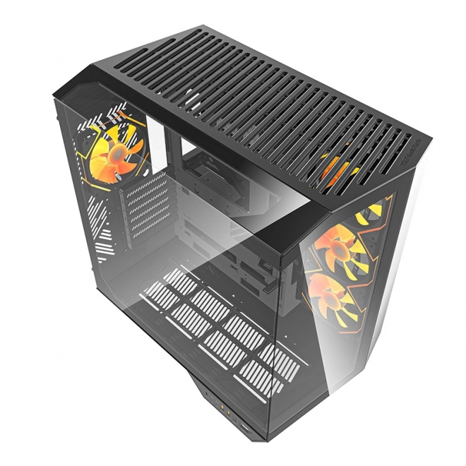 Počítačová skrinka Darkflash so 4 ventilátormi a držiakom GPU