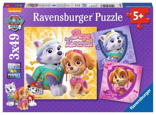 Ravensburger Puzzle Tlapková Patrola: Dievčenská Sila 3x49 Dielikov