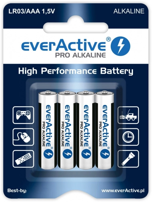 Alkalické batérie EverActive PRO Alkaline LR03/AAA