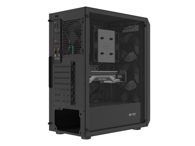 Herná skriňa Fury Shobo SH4F Midi Tower s oknom Čierna