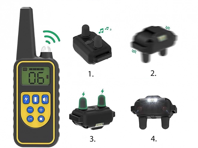 Elektronický tréningový obojok pre psa s dosahom 800 m
