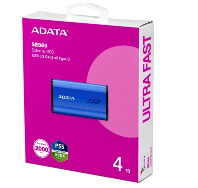 Externý SSD disk SE880 4TB USB 3.2A/C Gen2x2 modrý